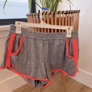 Grey Under Armour Shorts w/ hot pink lining